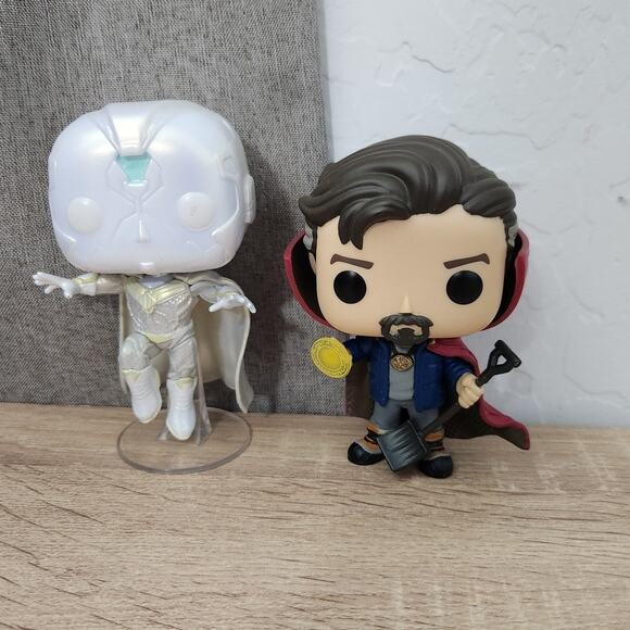 Funko Pop LOT 824 Wanda Vision Diamond 912 Doctor Strange Spider Man Marvel - Picture 1 of 5